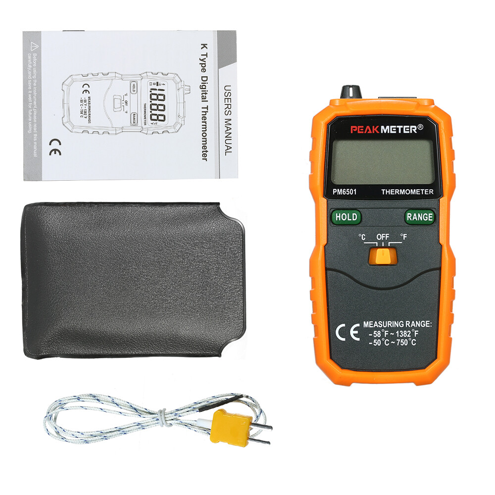 PM6501 Digital K Type Thermocouple Temperature Meter Monitor -50℃~750℃
