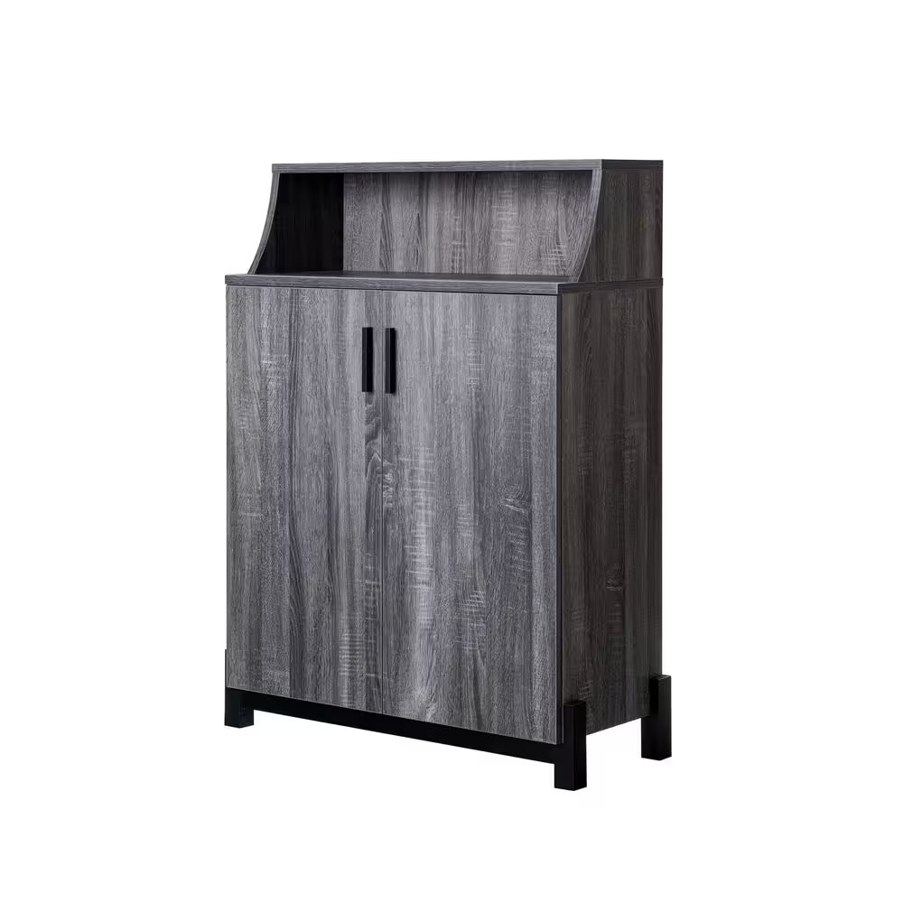 Liguari 44 In. H X 33 In. W Gray Particle Board Shoe Storage Cabinet