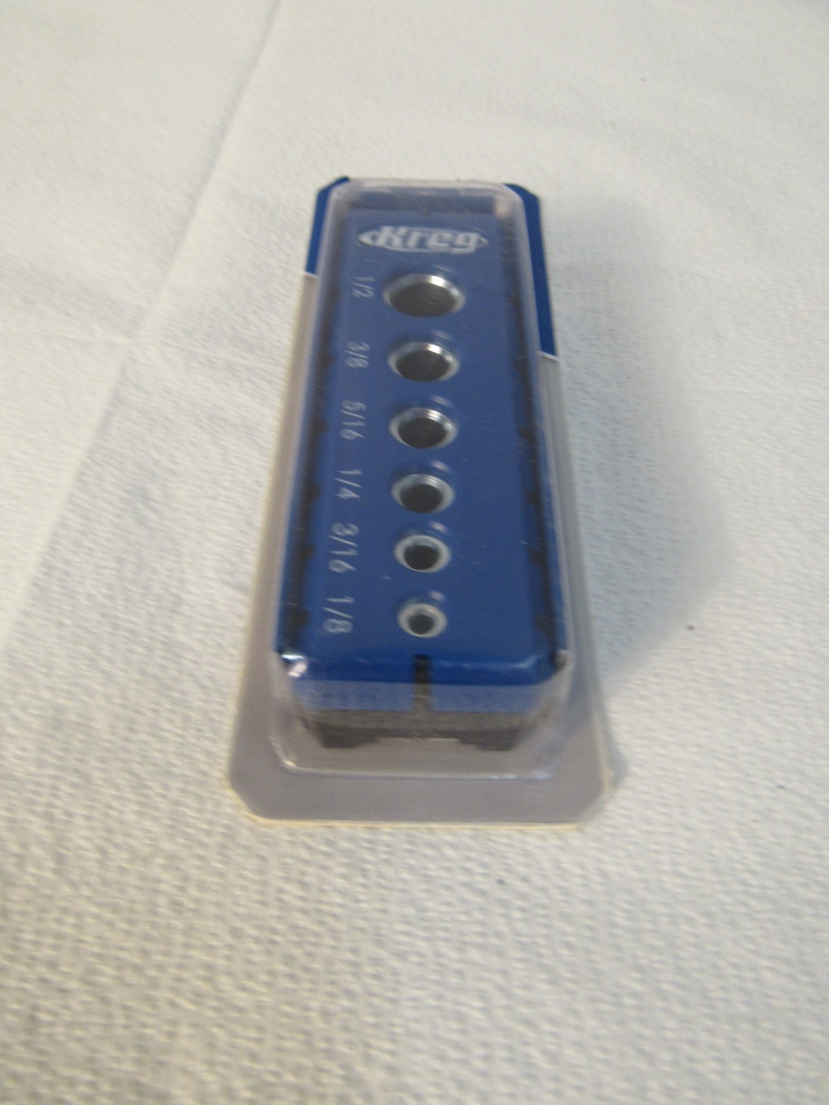 Kreg Portable Drilling Guide - 6 Hardened Drill Guides for Carpentry - Blue