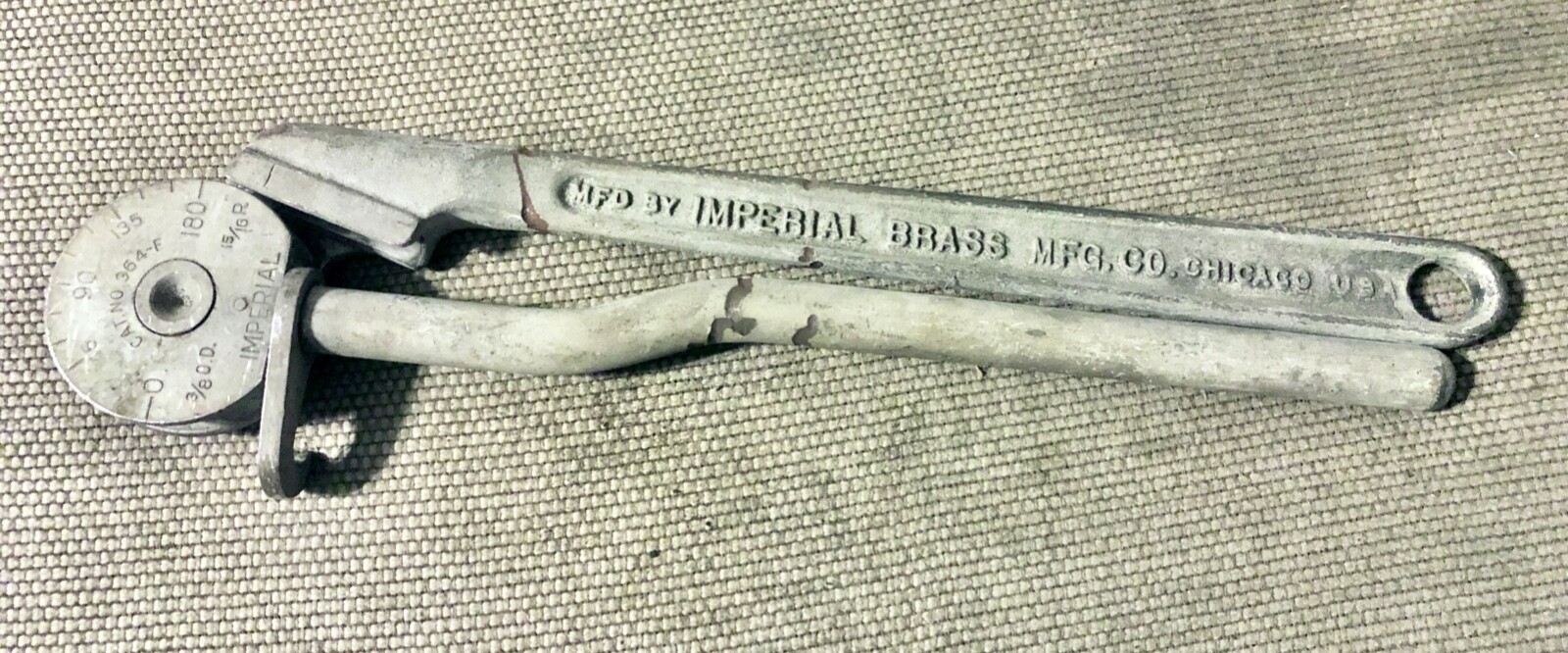 Vintage Imperial Brass 364-F Tubing Bender 3/8'' OD 15/16'' R - USA