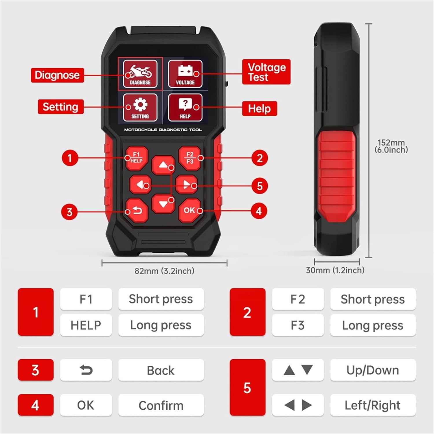 FXTUL M4 Motorcycle Diagnostic Tool for Harley-Davidson 4P/6P, Read/Clear Codes