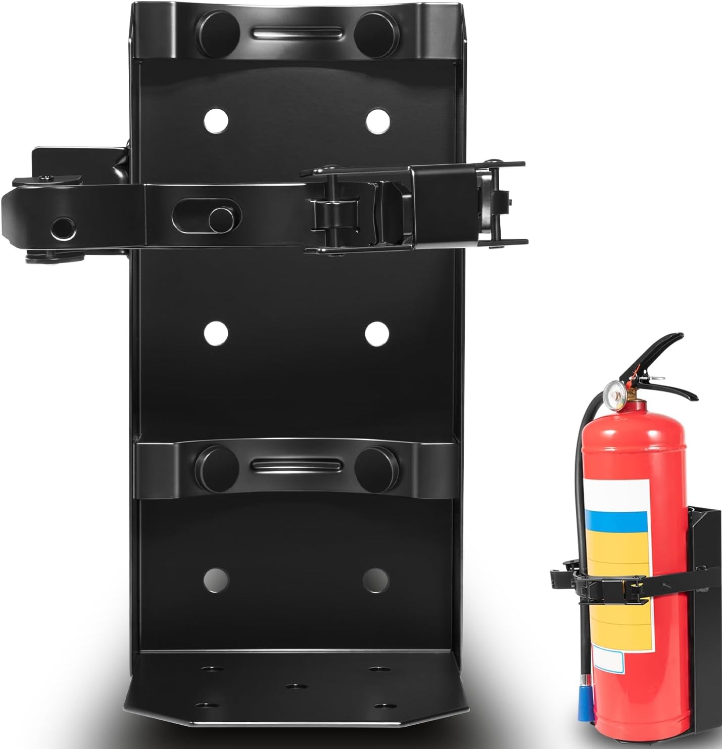 Heavy Duty 10/5 LB Dry Fire Extinguisher Vehicle Bracket Universal 809 5.25" dia