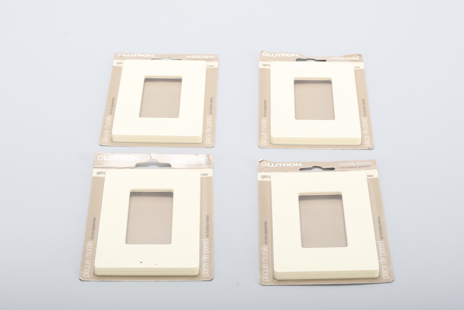 Lutron CW-1-AL Wallplate 1-Gang Decorator Style 401-384 Rev A Lot of 4 - NEW