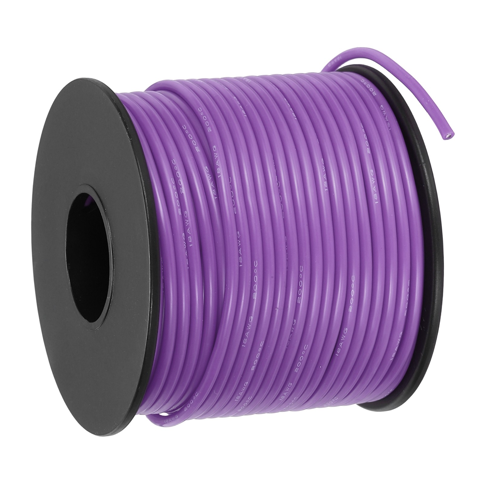18 AWG Flexible Silicone Wire 30.5m/100ft, Tinned Copper Electrical Wire, Purple