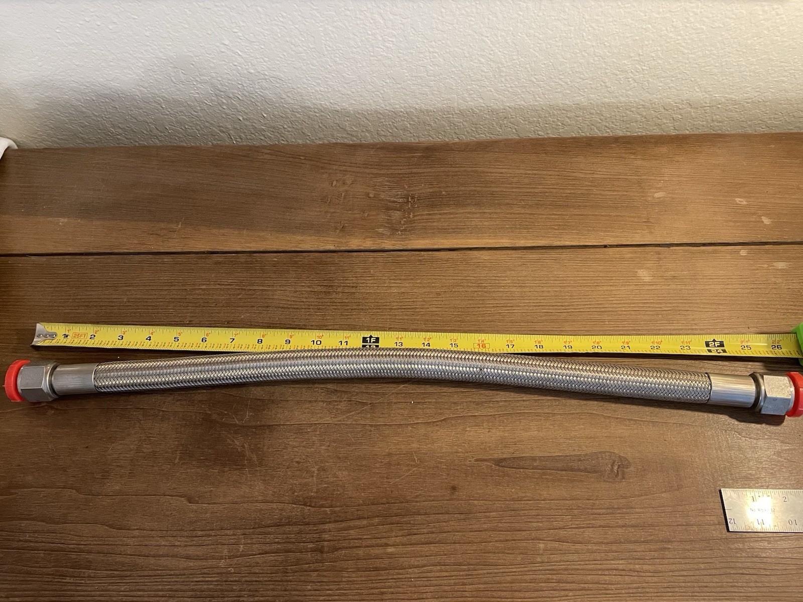 One 2ft/24 Inch Braided Stainless Steel Conduit 5/8 Inch Interior Diameter