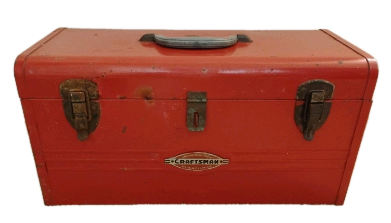 VTG 1950's Craftsman 6500 18" X 9.25" X 8" Mechanic Toolbox No Tray With Padlock