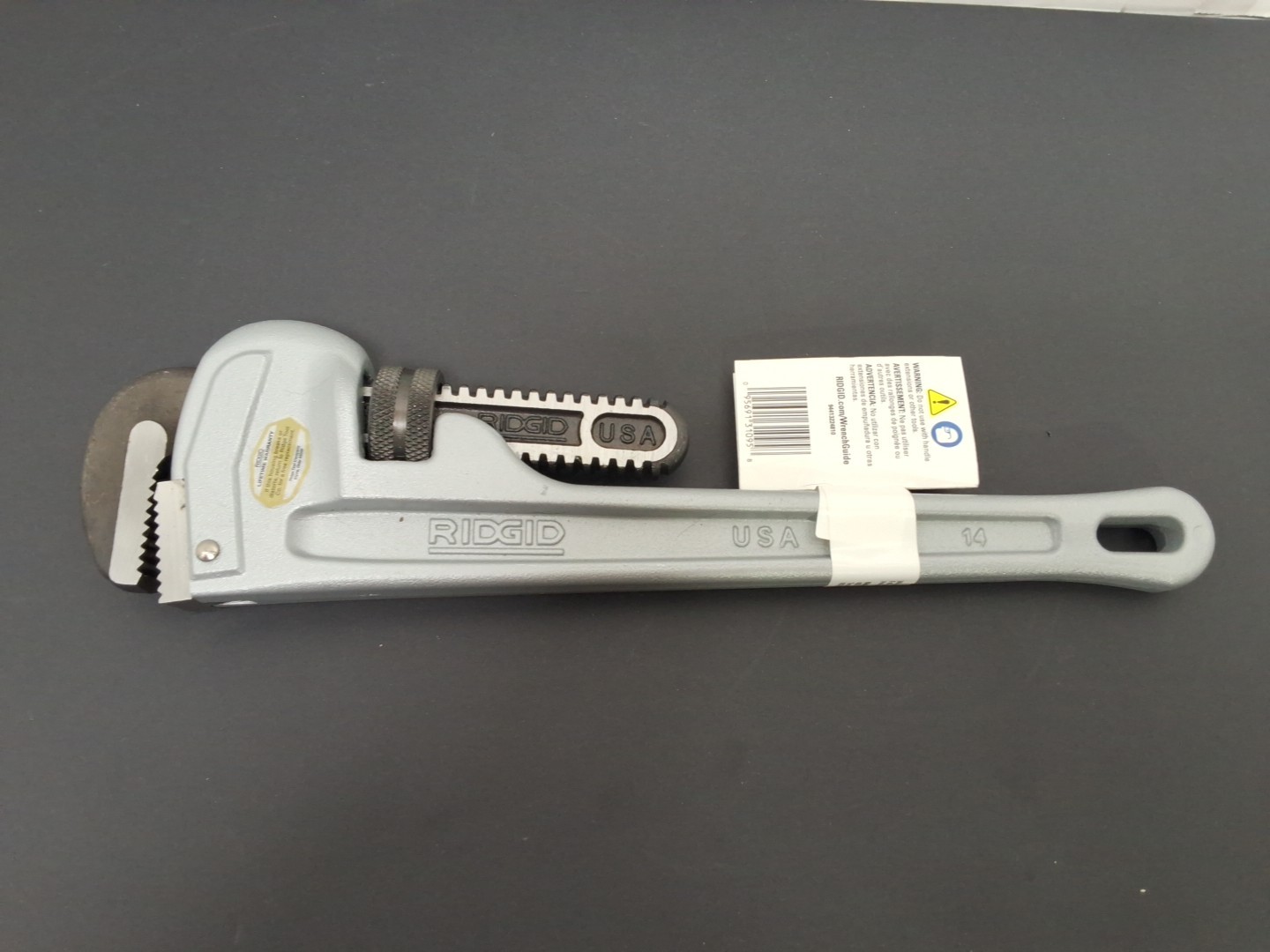 Wh825 RIDGID 31095 14" Aluminum Straight Pipe Wrench