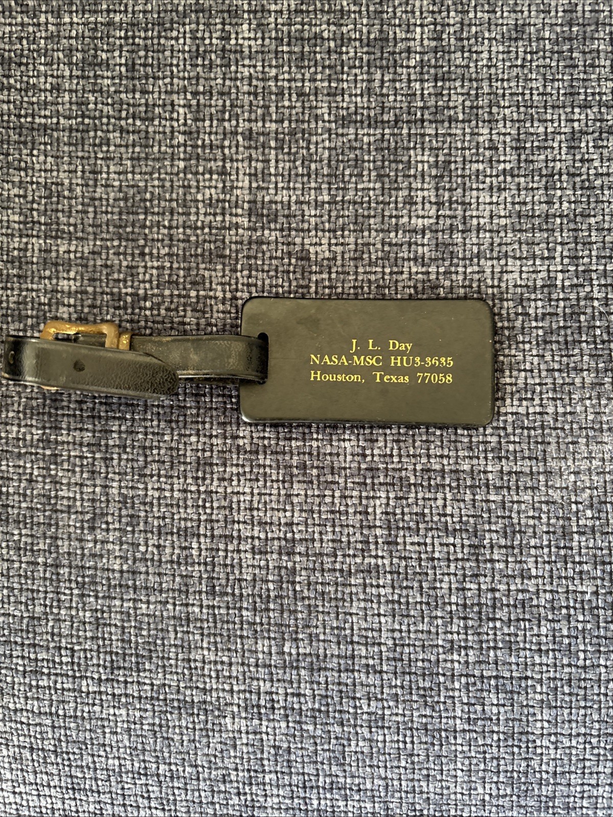 J.L. Day NASA MSC Apollo Era Luggage Tag RR Auction Lot 5114 Space Memorabilia