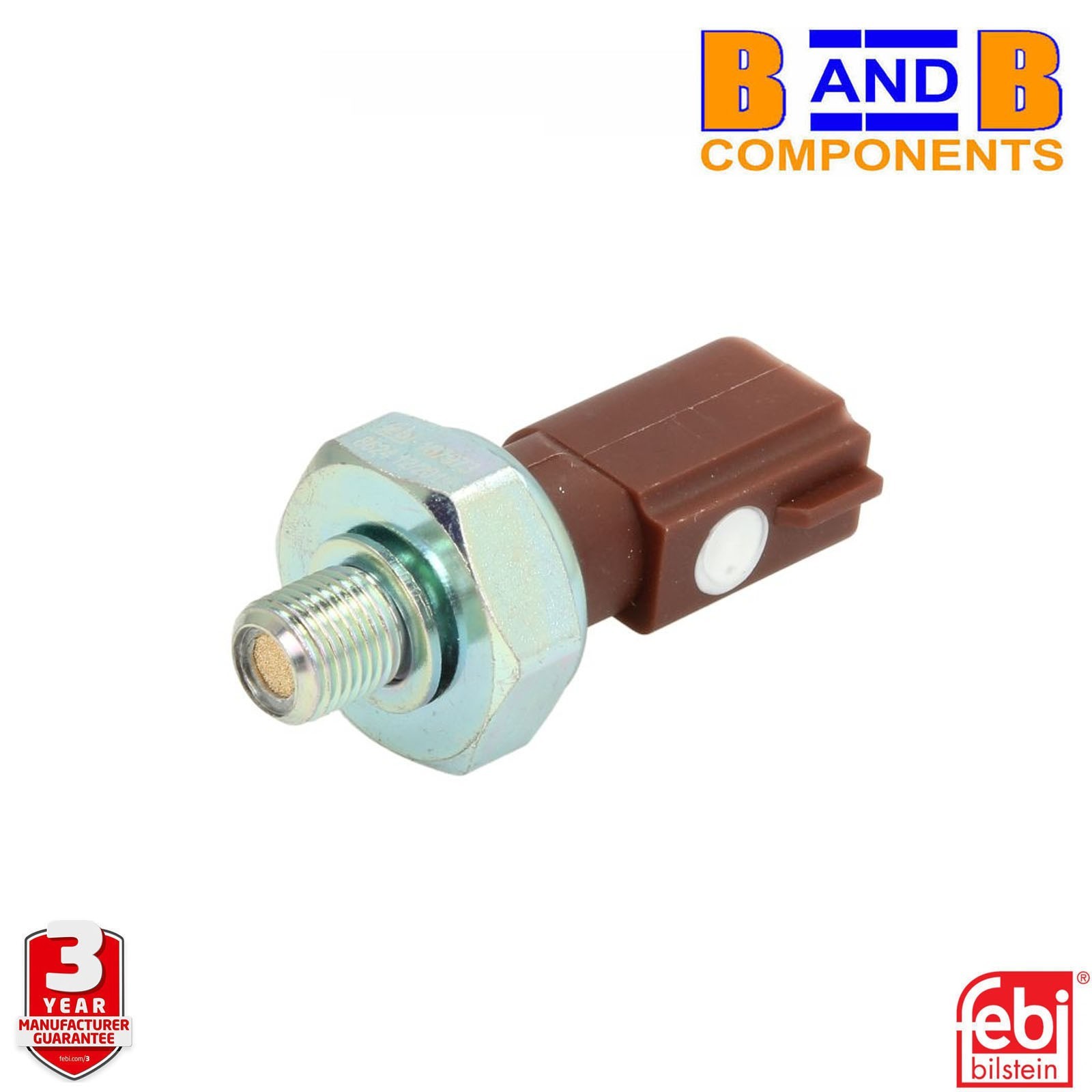 FEBI 107974 OIL PRESSURE SWITCH 3 BAR M10x1 2 PIN BROWN VW AUDI SEAT SKODA A4757