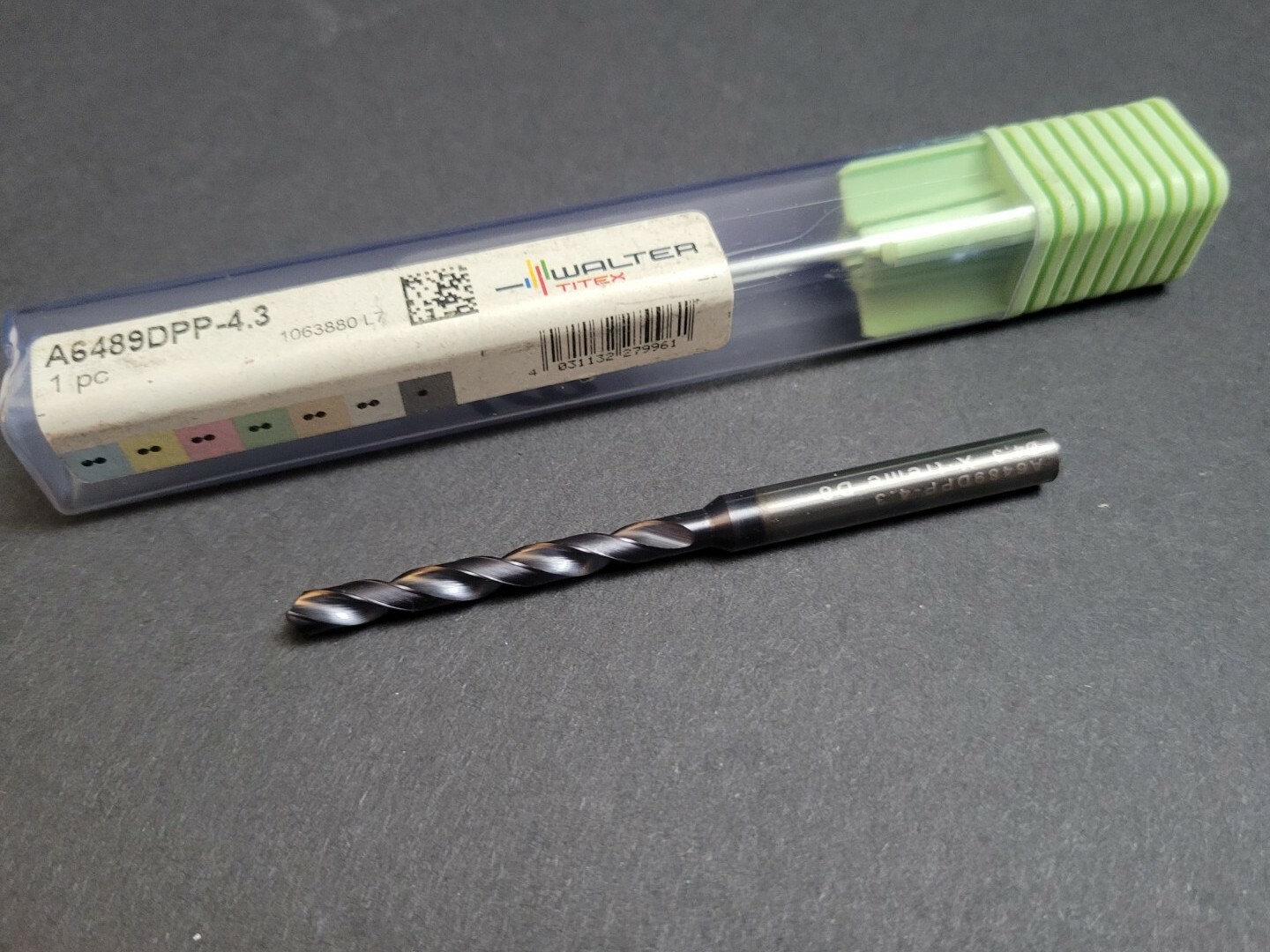 WALTER TITEX Carbide 4.3mm Drill Recoat/Resharp Coolant Through 140° Machinist
