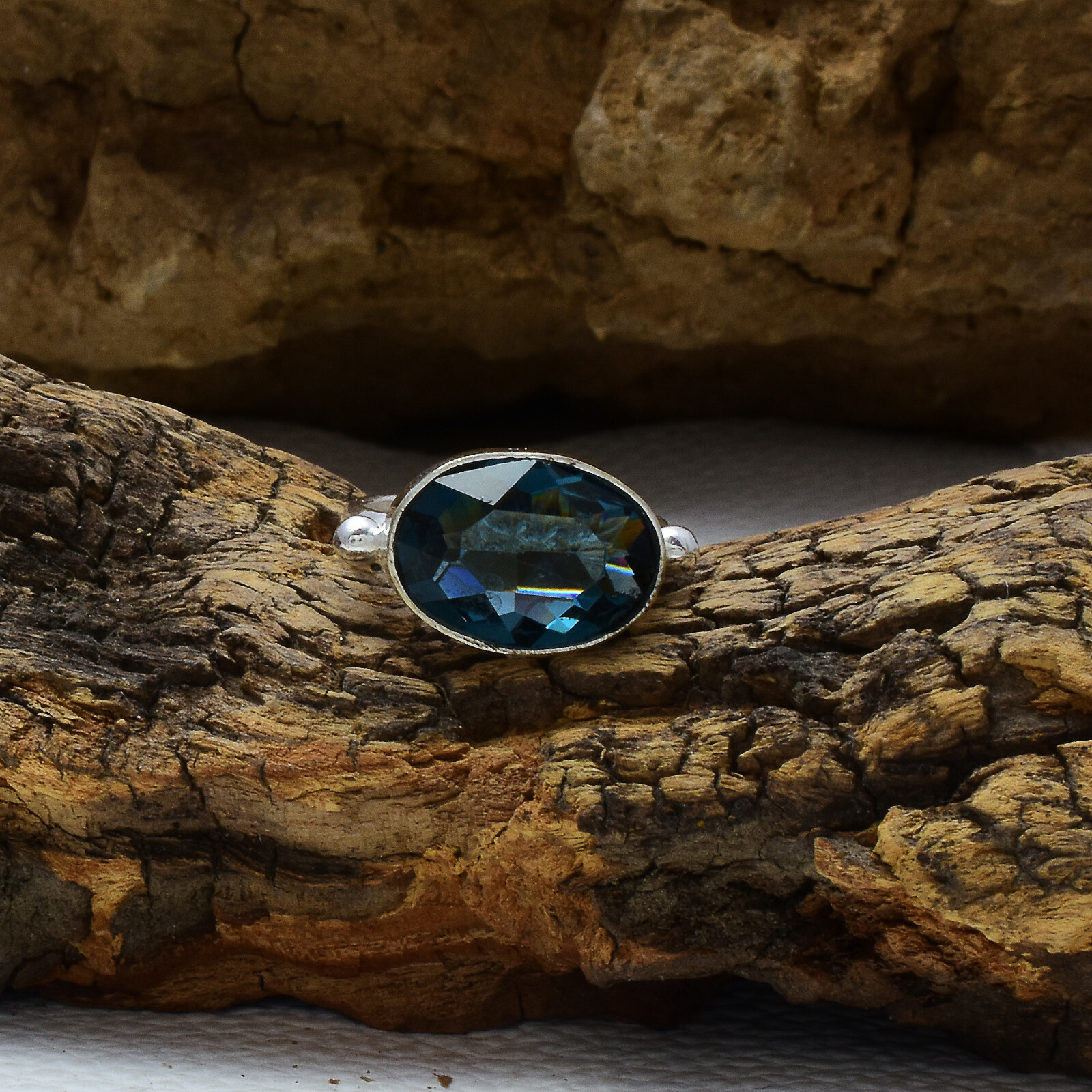 Enchanting Black Spinel Gemstone 925 Sterling Silver Handmade Ring All Size