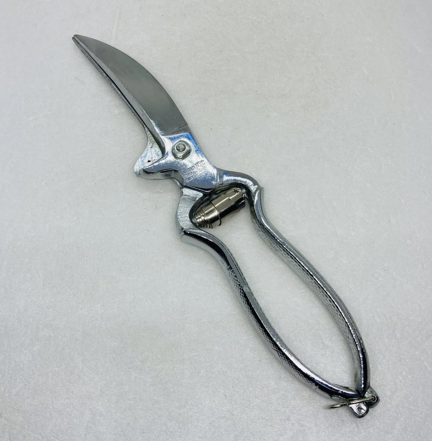 Rare Kalian NYC Meat Poultry Shears w/ Snubber Italy Made 5400 Chrome Steel T1