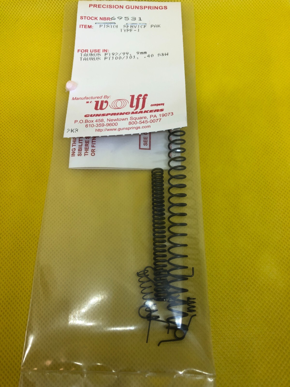 Wolff TAURUS PT 92 99 100 101 EIGHT SPRING SERVICE KIT 69531