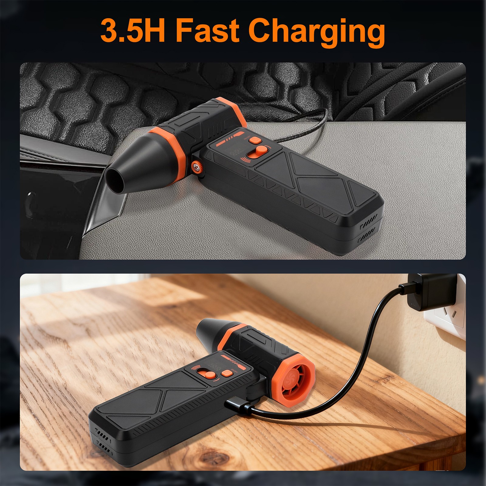 Electric Compressed Air Duster Super Power Mini Blower for PC Home Electronics