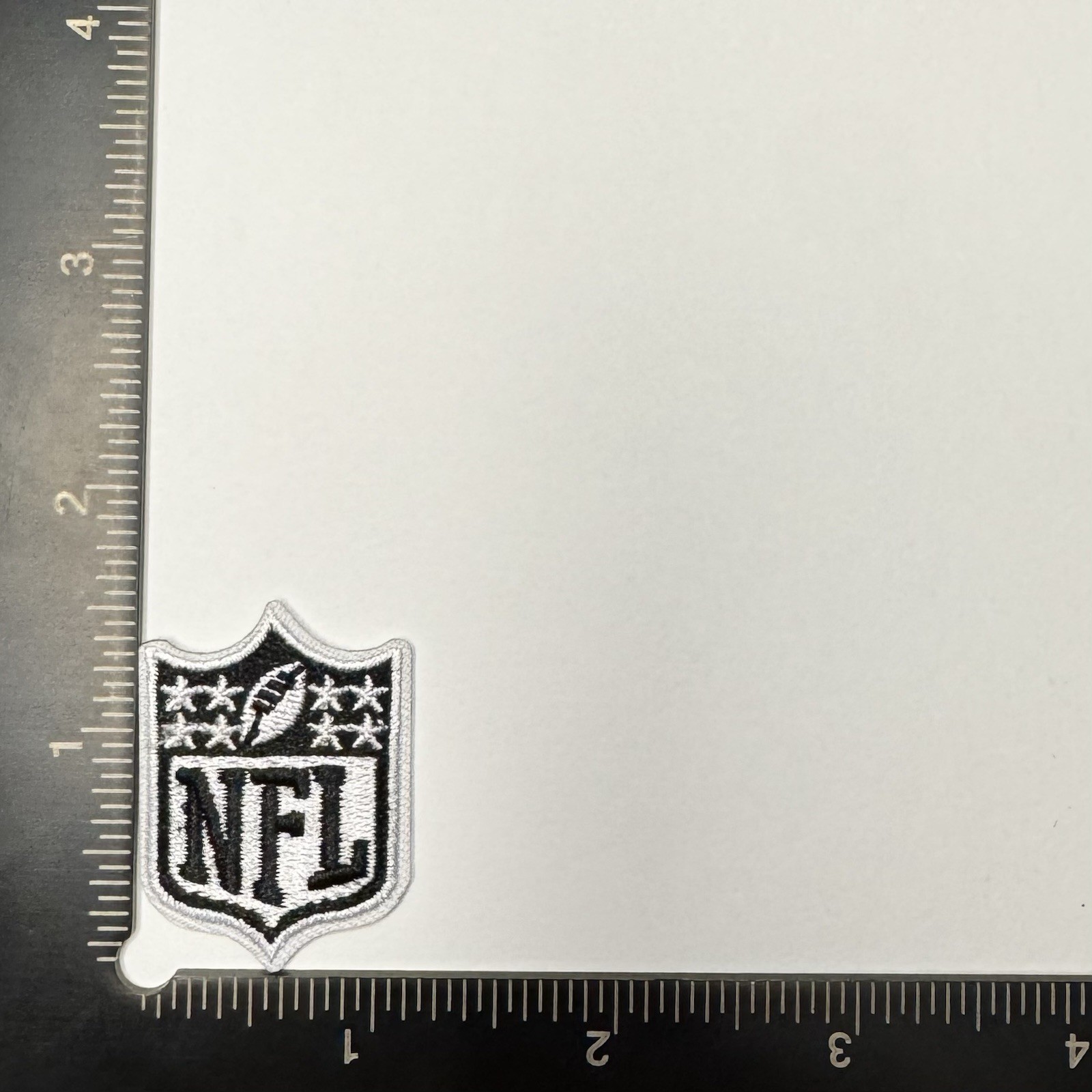 NFL Logo Black and White Football Iron On Patch 1.5” Small Jersey patch