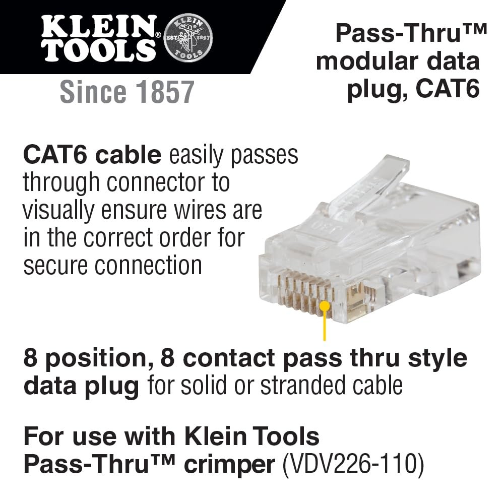 Klein Tools 80085 VDV LAN Cable and Wire Tester Kit for Pass-Thu Black
