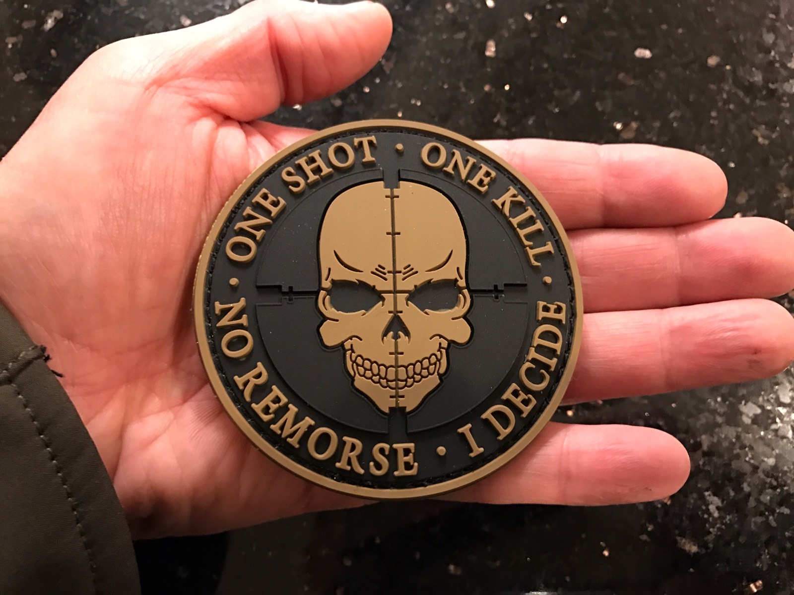 SNIPER ONE SHOT KILL Death Skull DEVGRU PVC SWAT Army 3D Patch