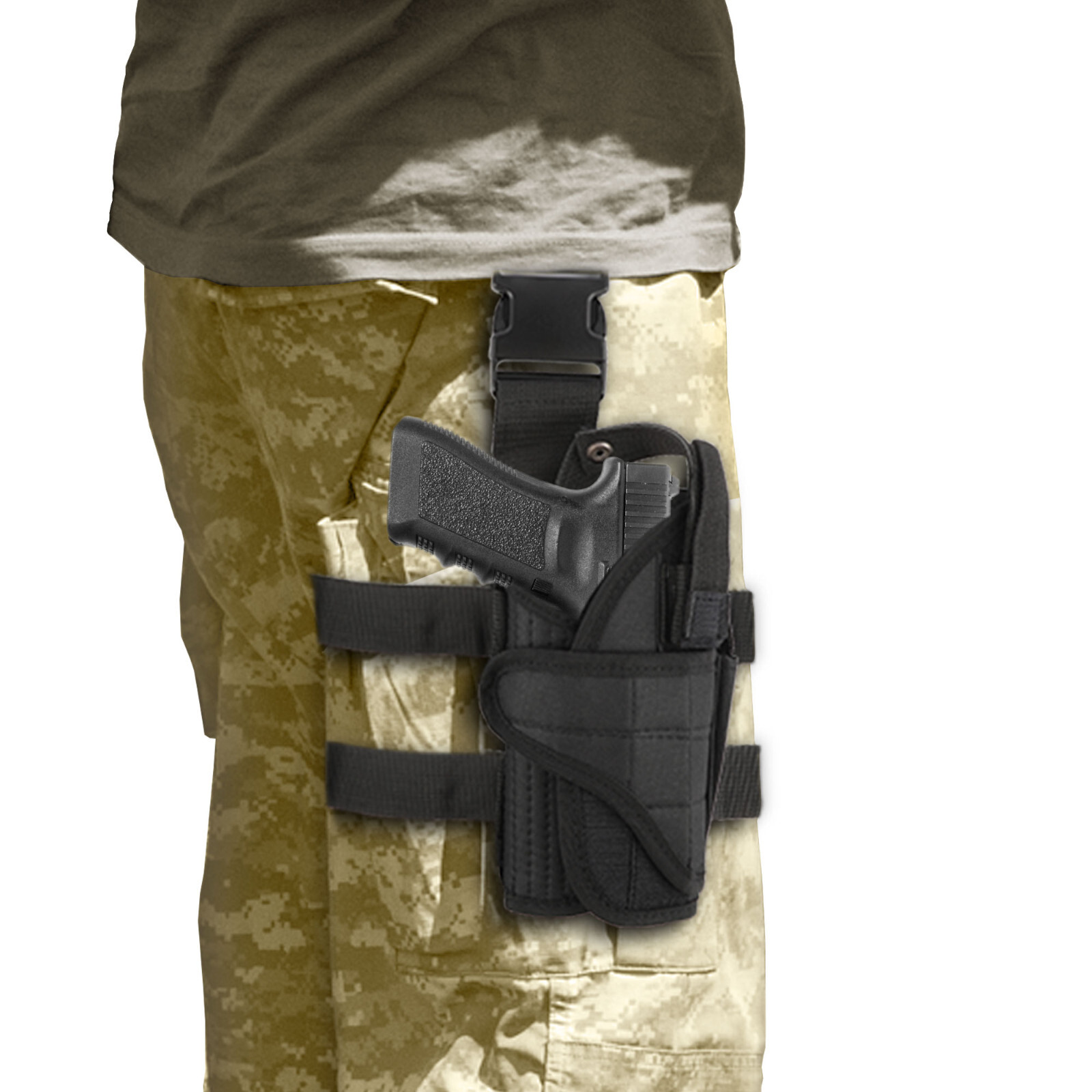 Tactical Drop Leg Holster Adjustable Right Hand Thigh Pistol Gun Glock Holster