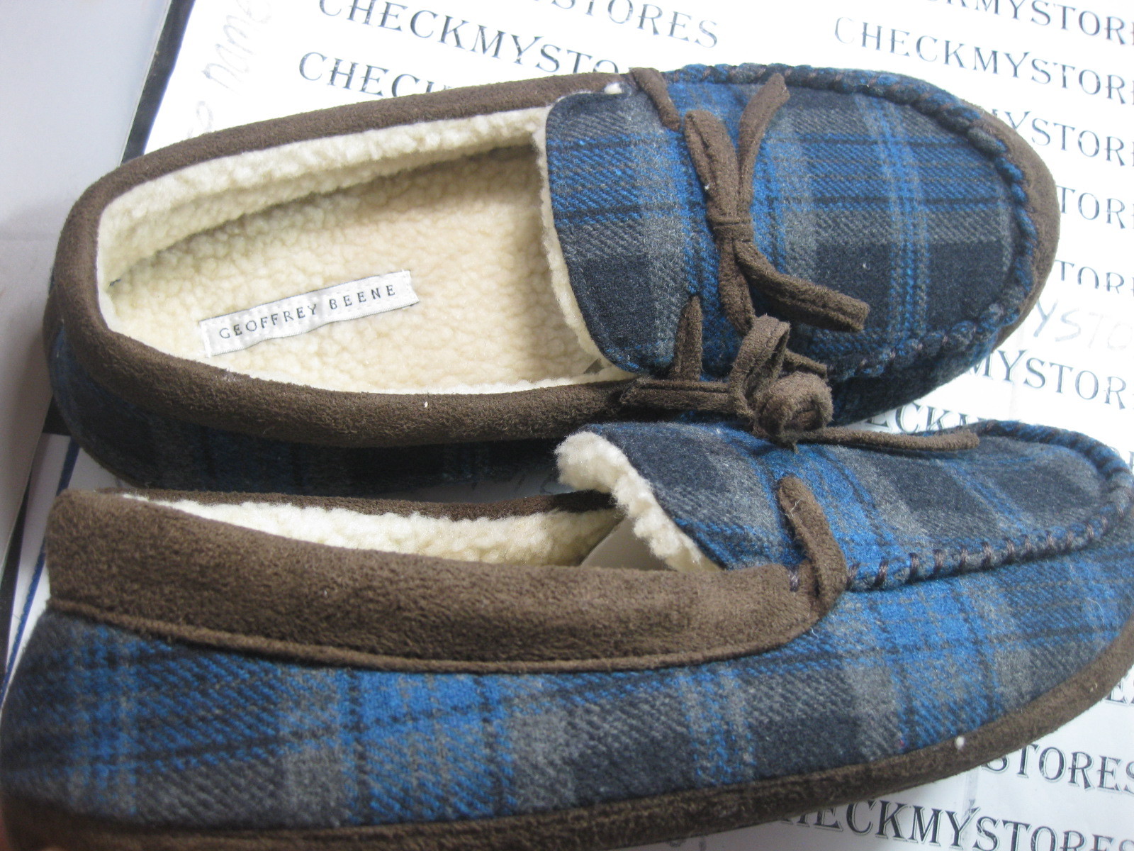 new Geoffrey Beene  MENS COMFORT  SLIPPERS BRWN-GRY-NAVY COLOR MANY SIZES AVAL.