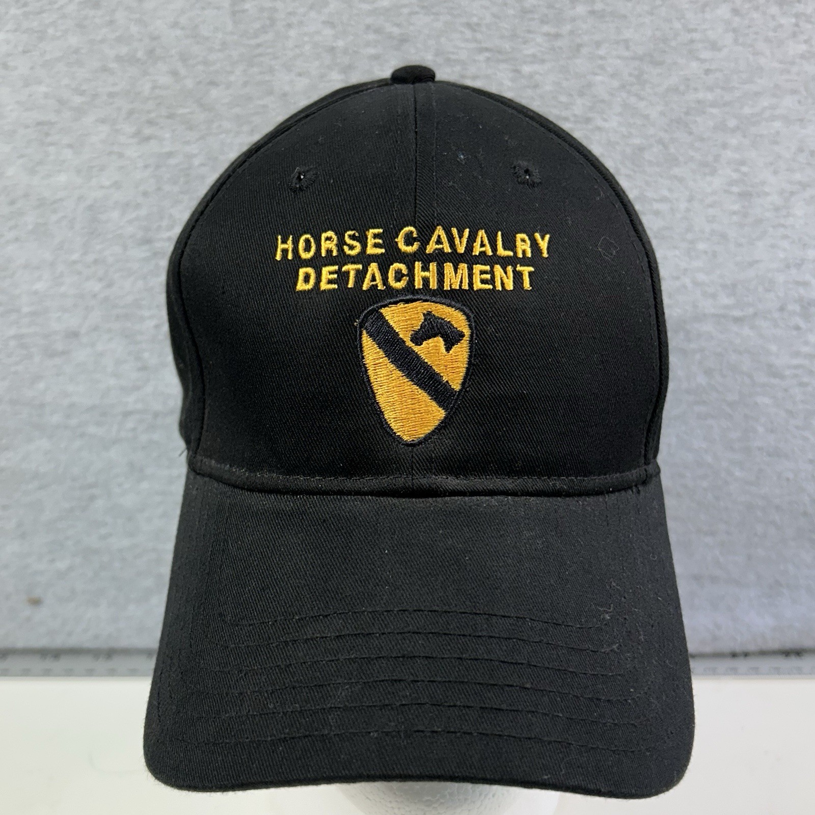 Horse Cavalry Detachment Cap Hat Fort Hood Texas US Army Embroidered Otto Black
