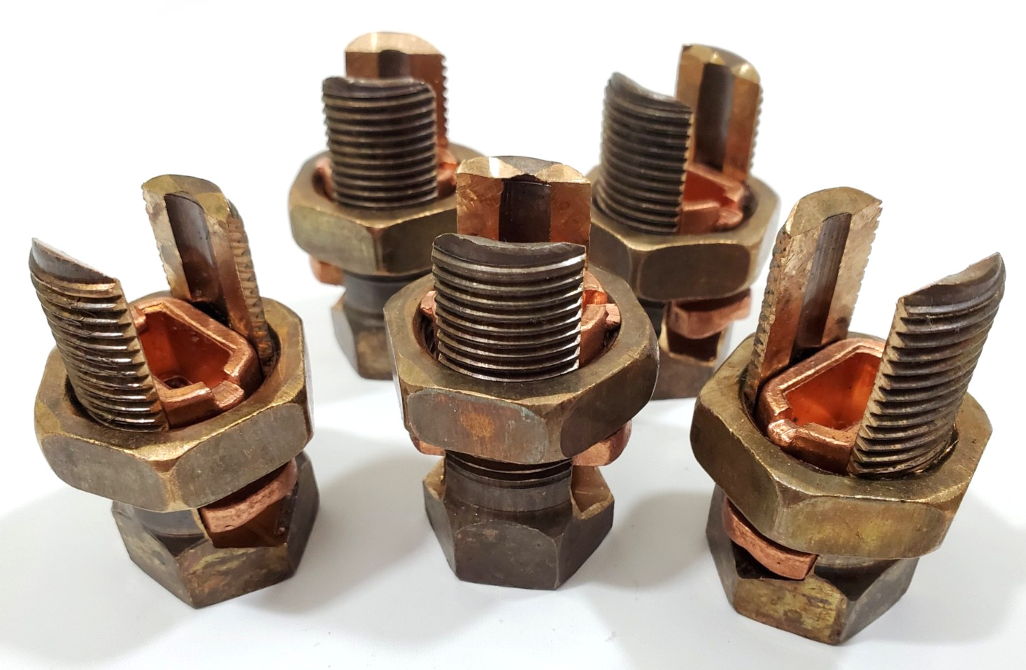 Lot of 5 Blackburn 30H DB Copper Split Bolt Connectors 4/0 AWG