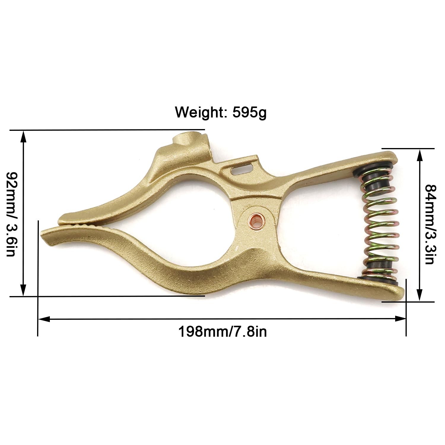 TStyle Welding Ground Clamp Brass 500Amp