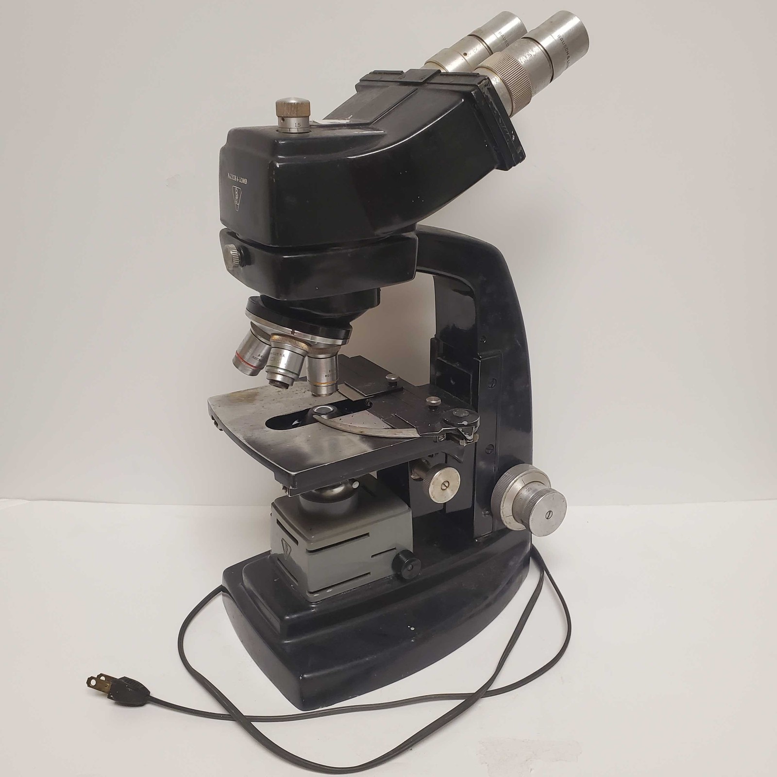 Vintage Bausch & Lomb Microscope M Series #NVS, AS-IS