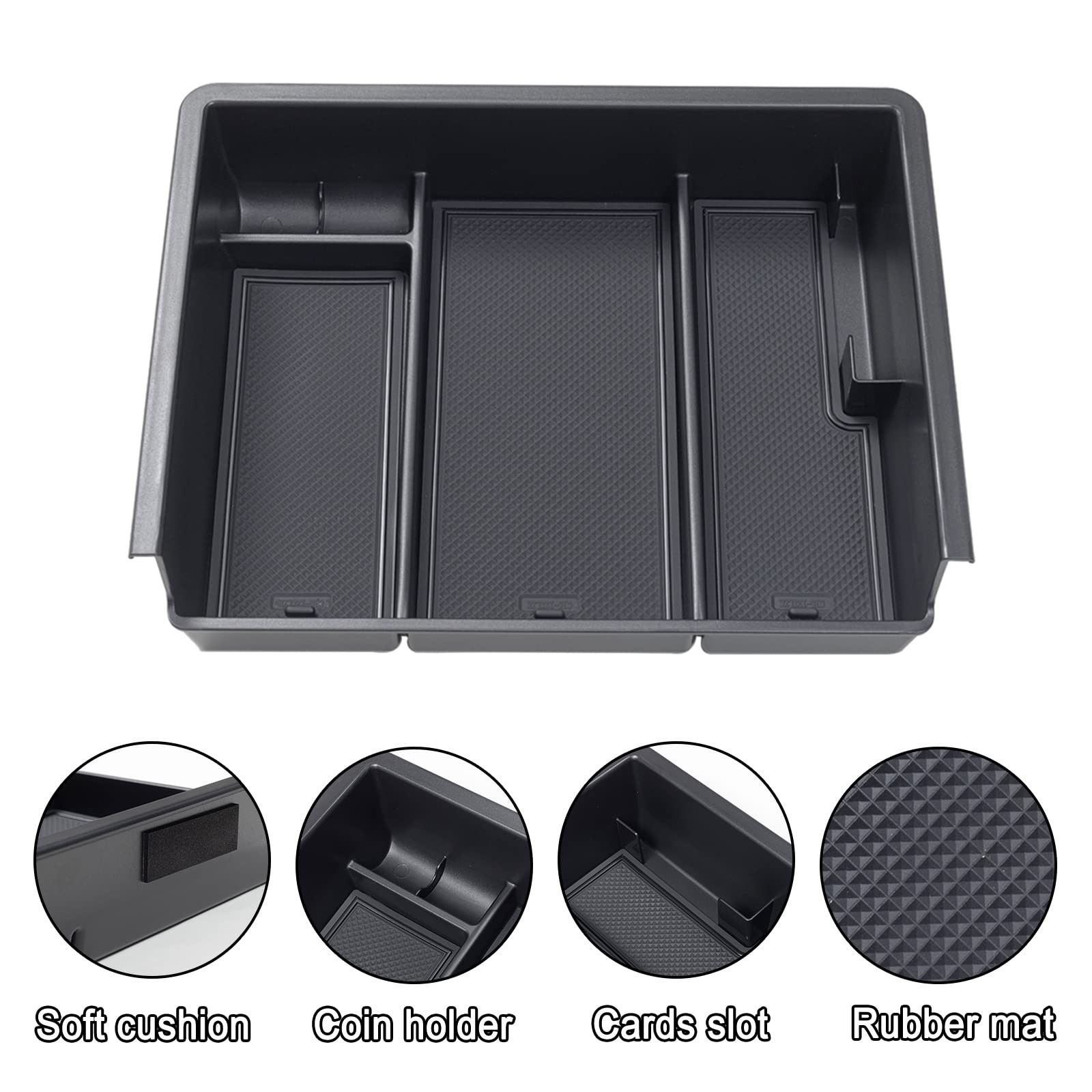 JKCOVER Center Console Organizer Compatible with Chevy Black Trim