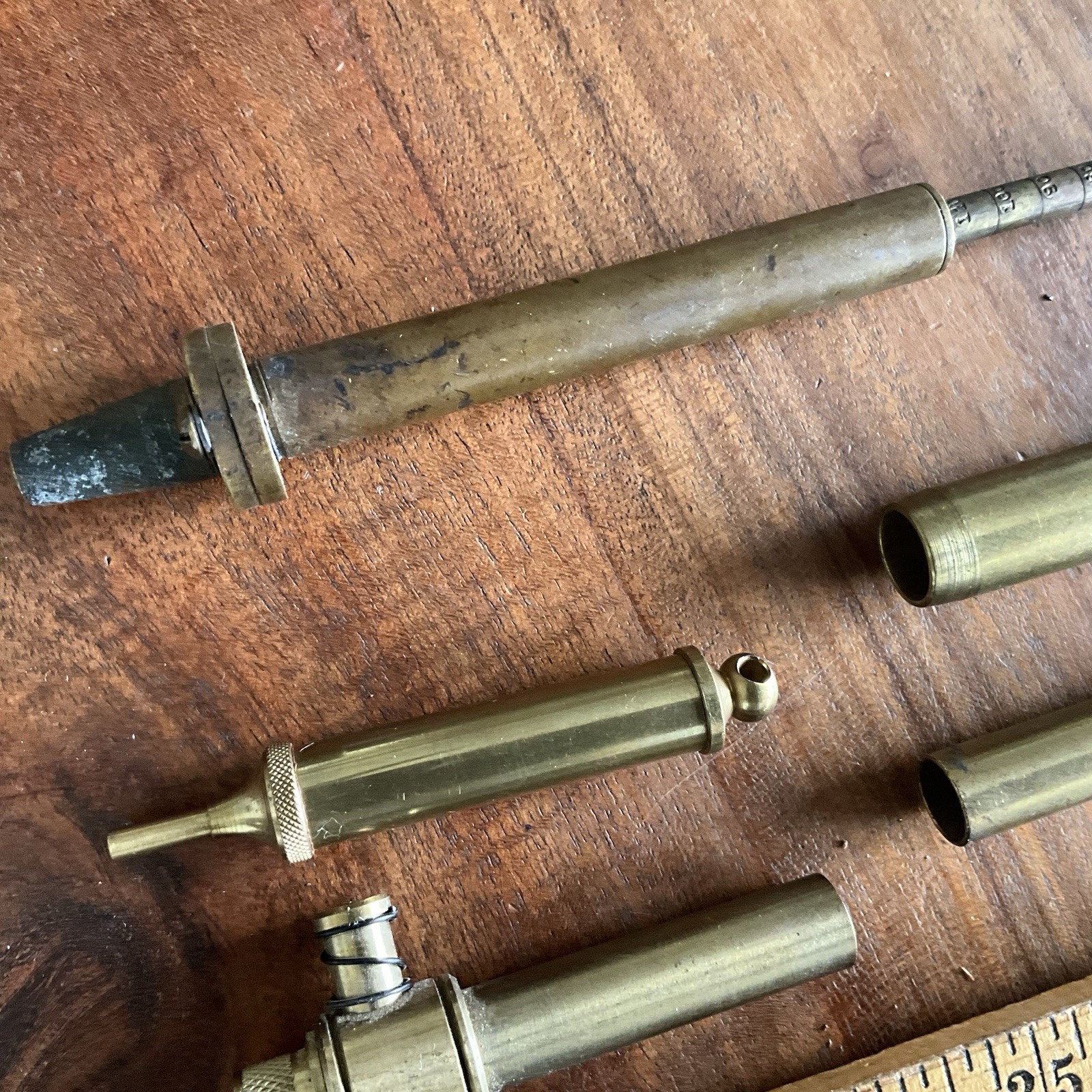 Lot of 9 Powder Flask Spouts Measures for Muzzleloaders and Muzzleloading
