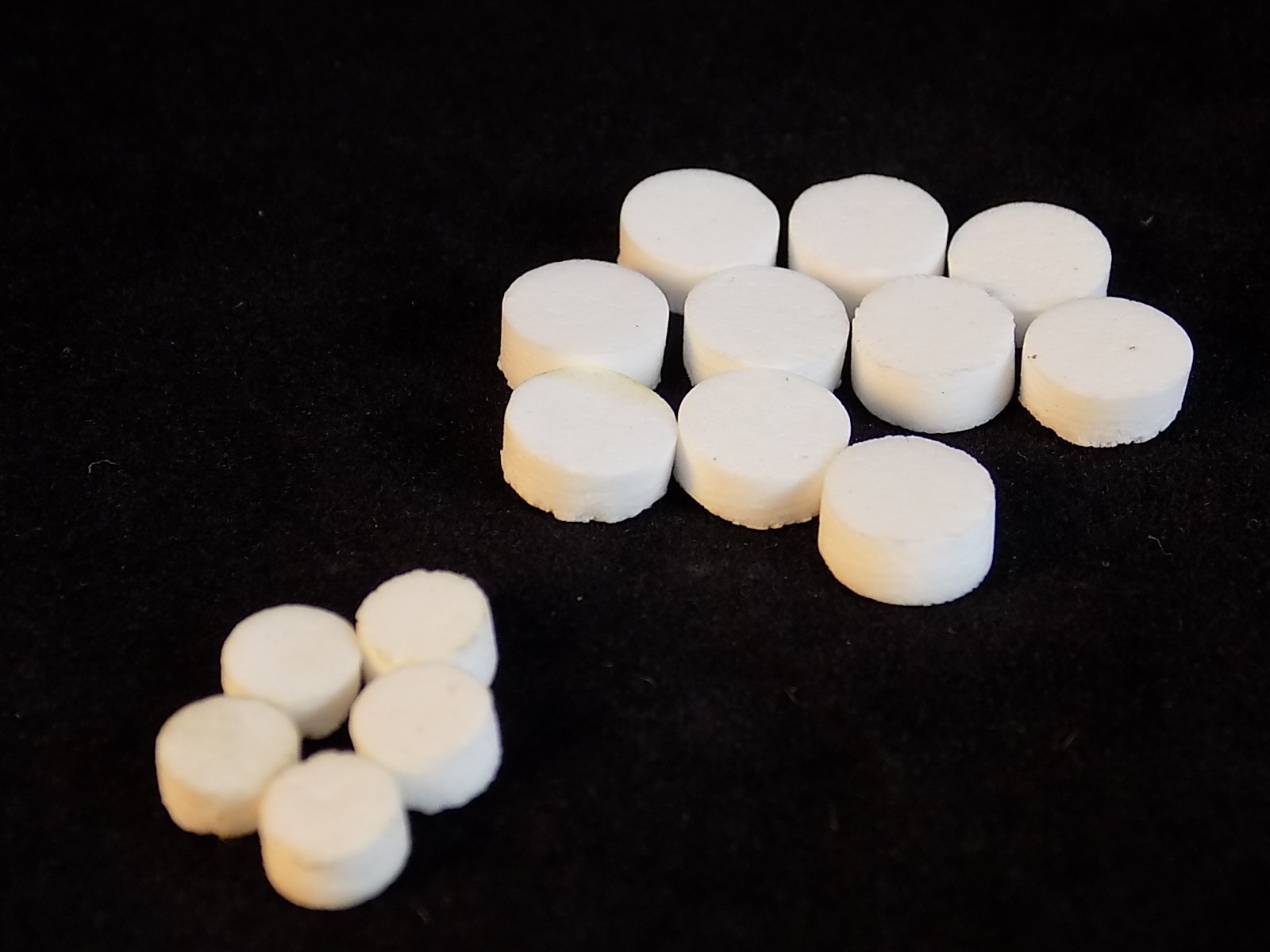 Set of 15 WHITE PTFE CIRCULAR PADS TEFLON DISKS 5/16" OD 5 1/4" OD 1/8" T