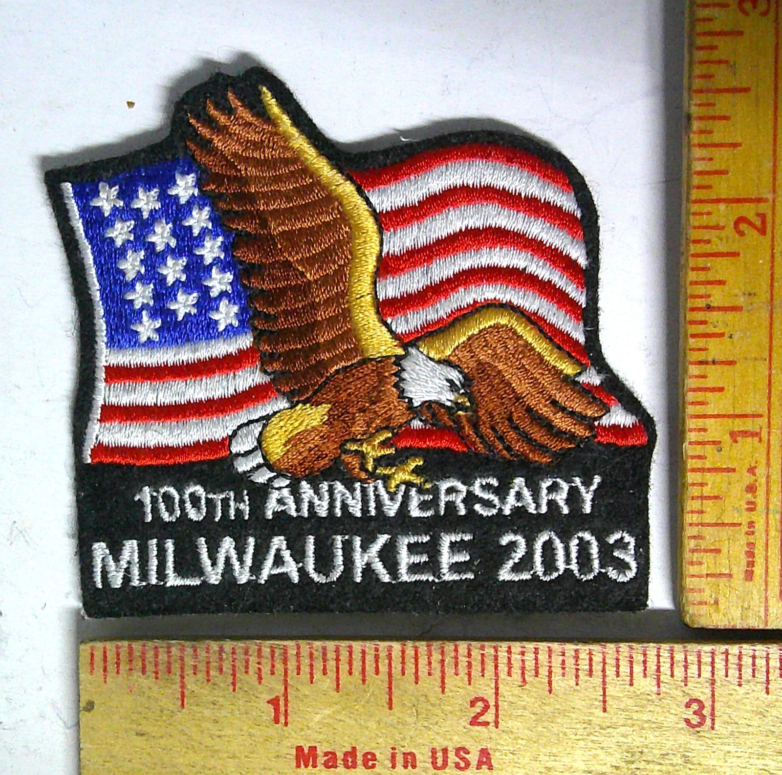 Harley 100th patch Milwaukee 2003 collectible HD motorcycle biker vest emblem