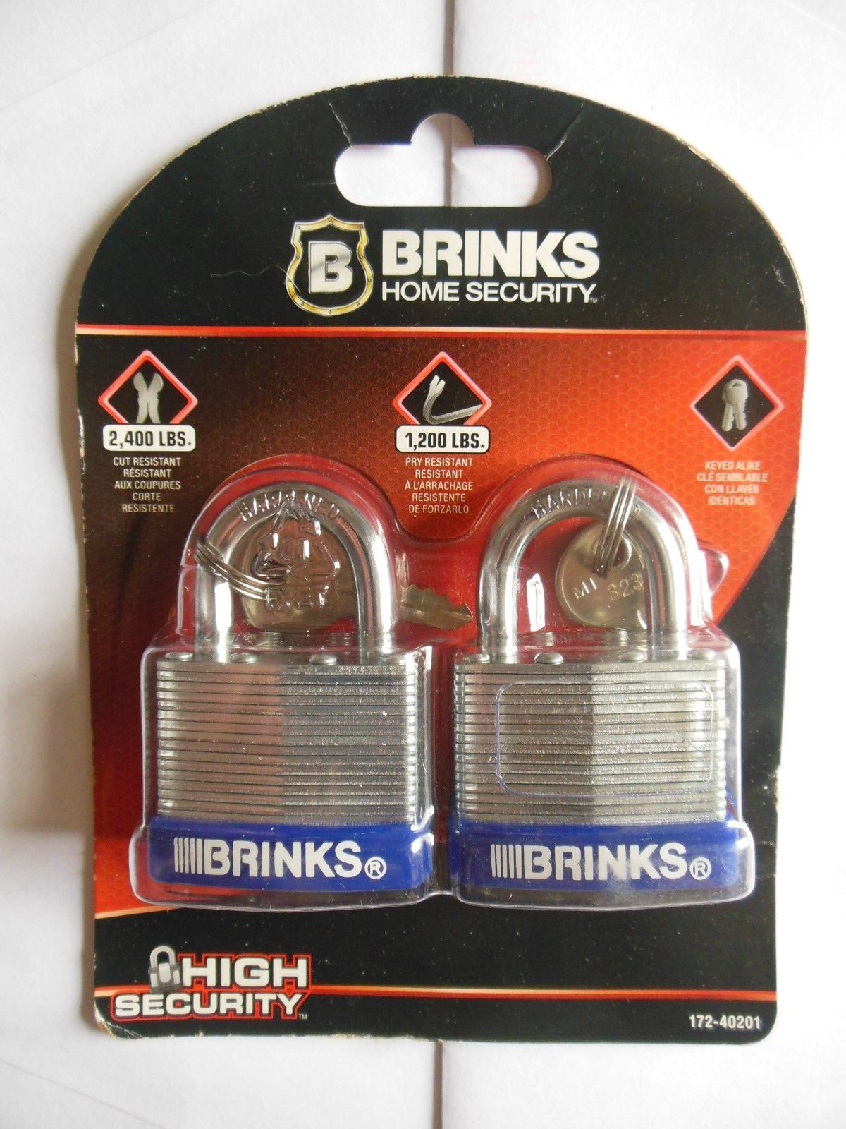 Brinks *Padlocks 2 pcs / Keyed Alike * Hardened Steel * Free  Shipping