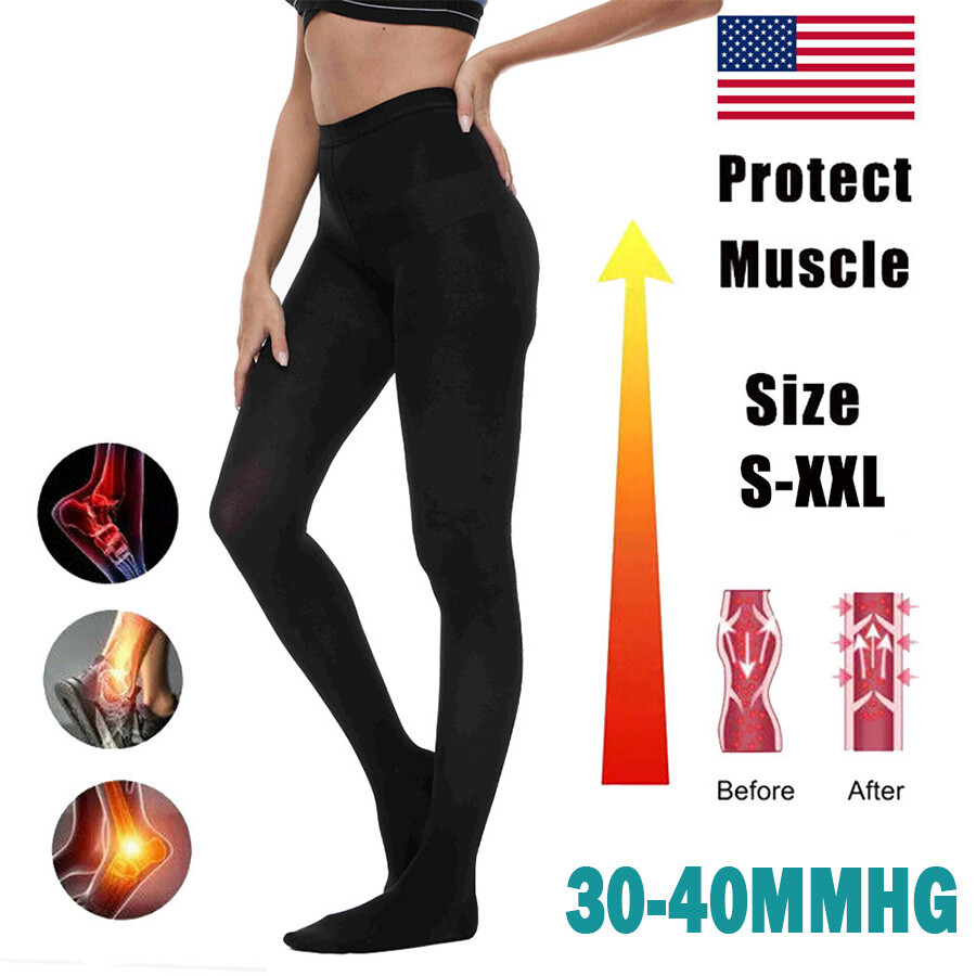 Waist High Compression Circulation Leggings 25-35 mmHg Firm Graduated Support