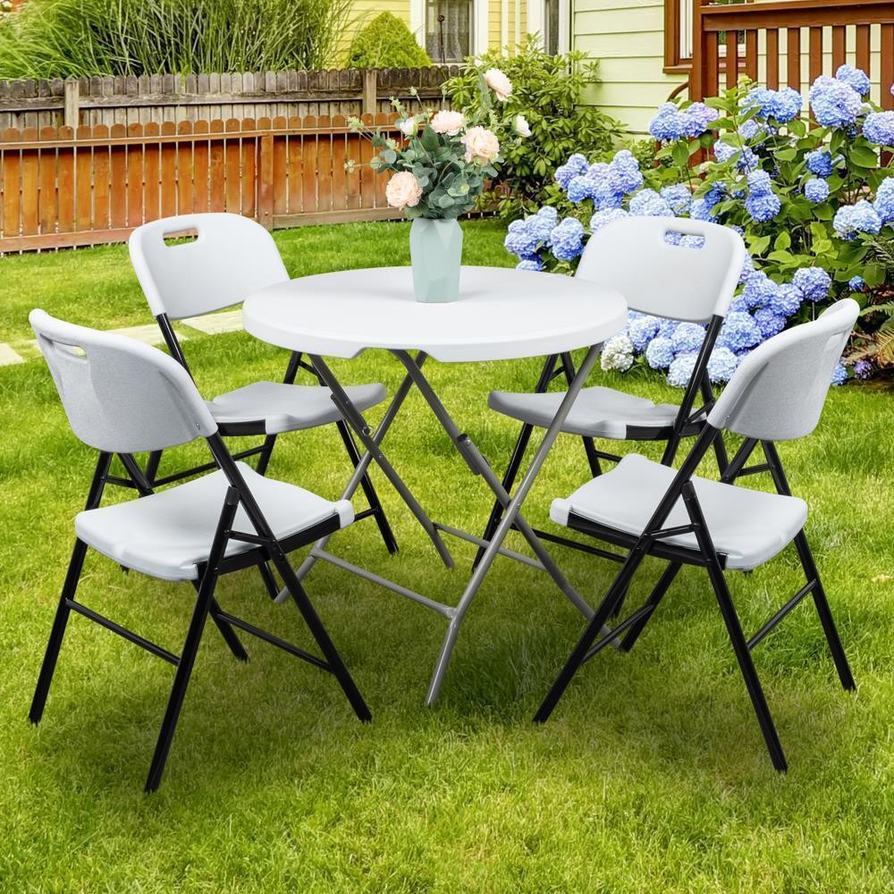 4 Pack Portable Plastic Folding Chair Indoor Outdoor Stackable Commercial Seat
