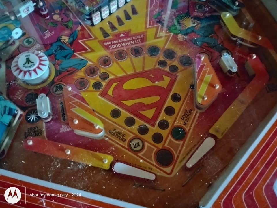 Superman Pinball Machine By Atari 1979.