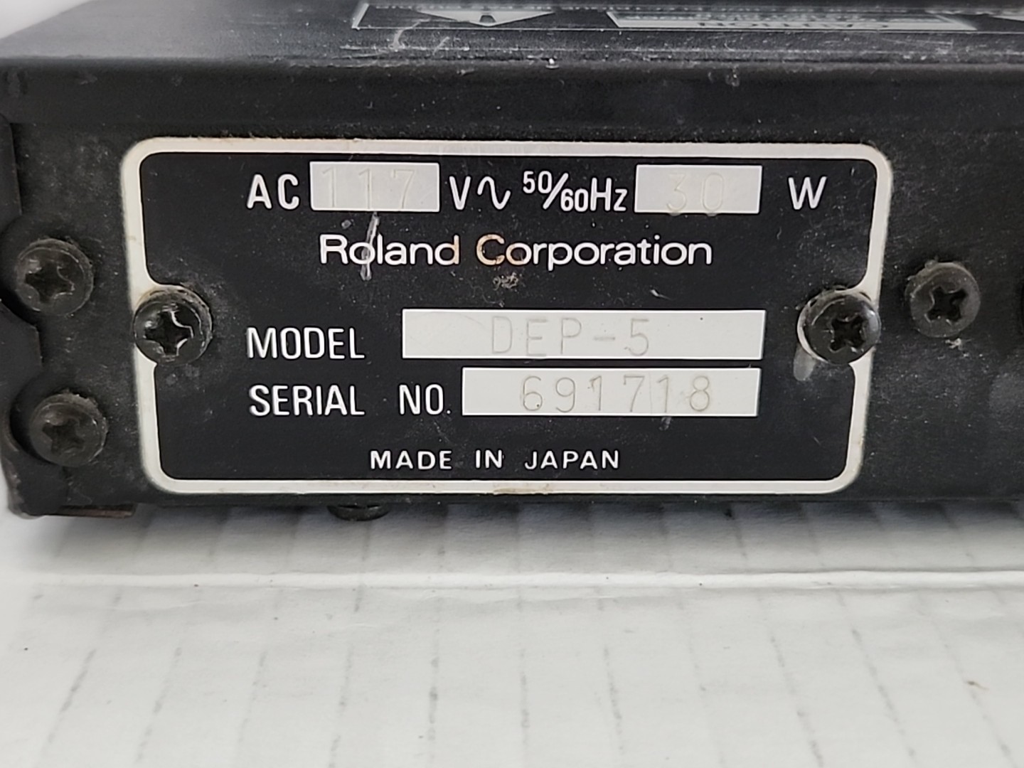 Roland Dep-5 Digital Effects Processor - Black (powers on but untested)