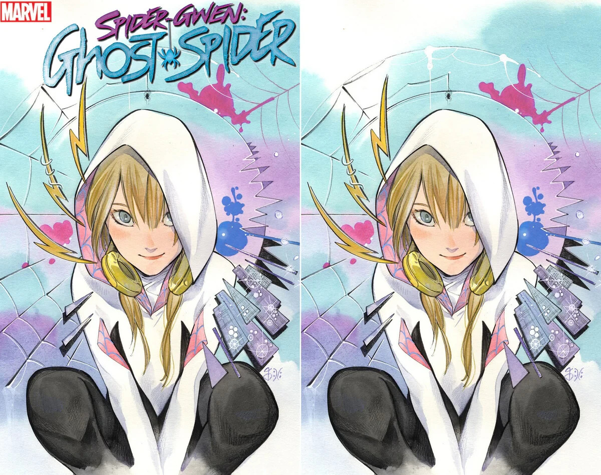SPIDER GWEN GHOST SPIDER #1 TRADE & VIRGIN SET - PEACH MOMOKO EXCLUSIVE LTD 1000