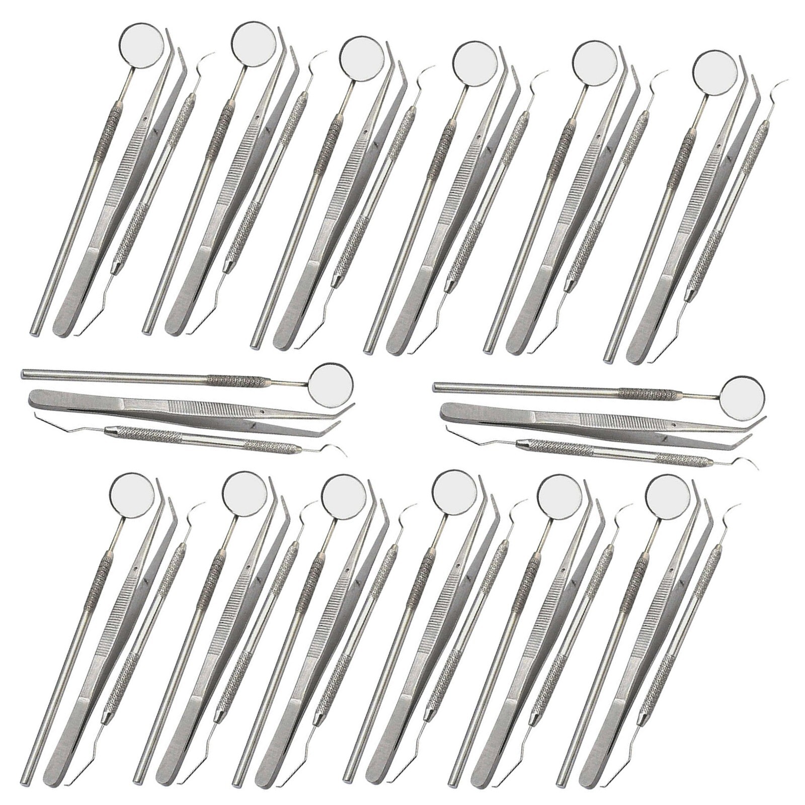 45 Basic Dental Instruments Set Tweezer Explorer Mirror plier German Grade