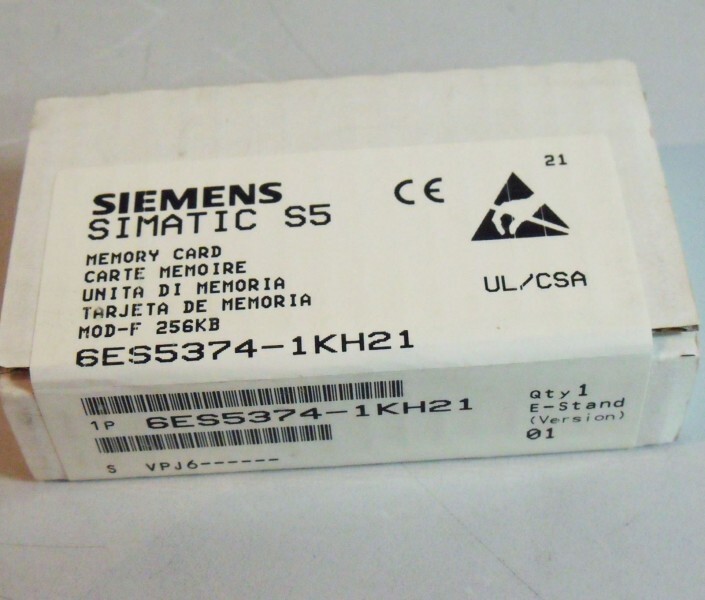 Siemens Simatic S5 6ES5374-1KH21 6ES5 374-1KH21 256KB E:01 Memory Card -sealed-
