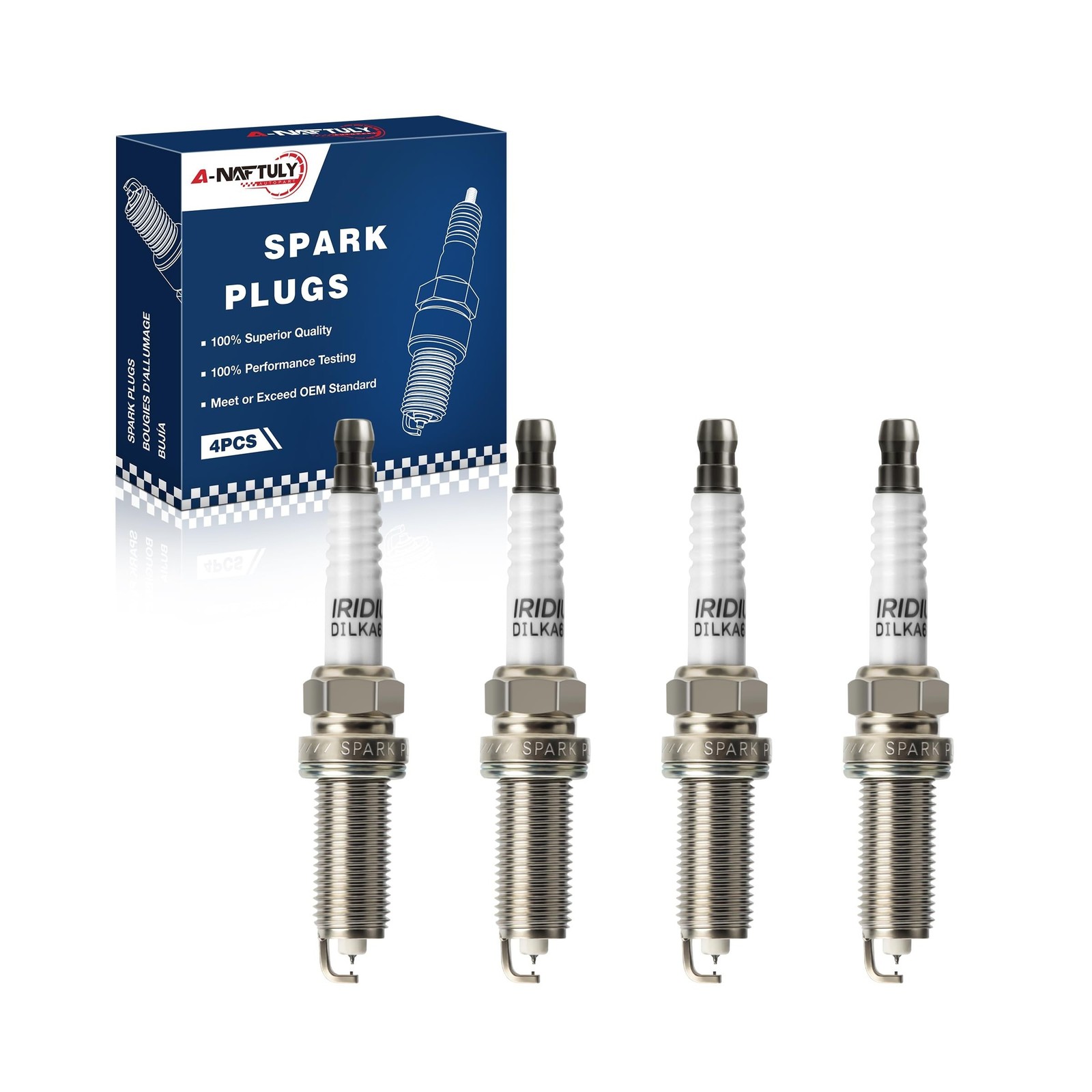 Double Iridium Spark Plugs 4 Pack 91187 9029 Fits for Nissan Altima 2.5 2007 ...