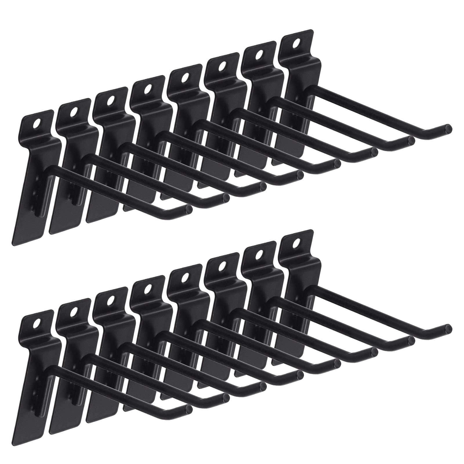 20Pcs 4” Slatwall Hooks Set Heavy Duty Slat Wall Shelf Brackets Hanging Hook ...