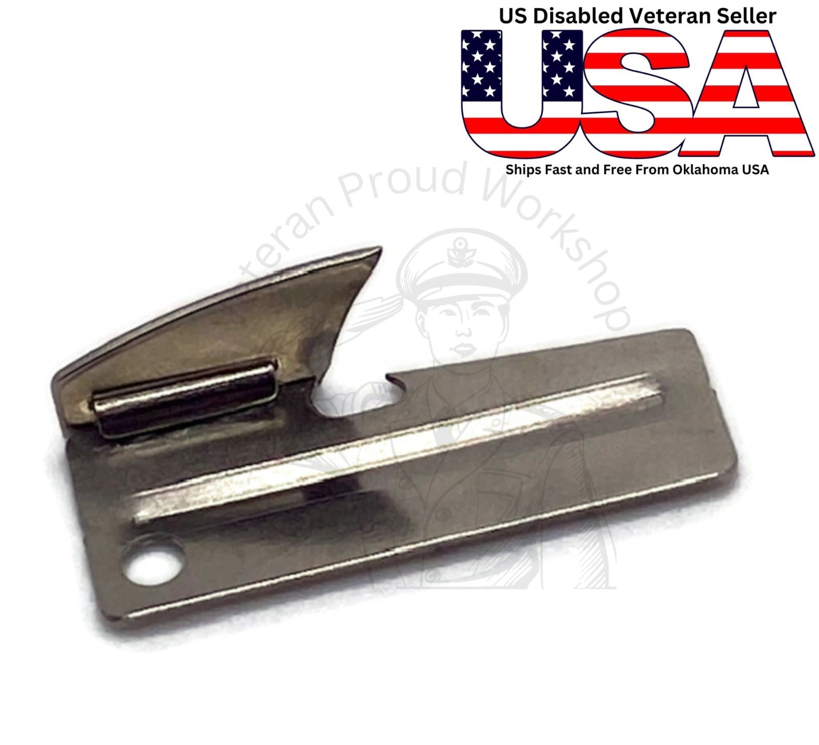 P38 Military Can Opener Survival Stainless Steel  US SHELBY CO Ships Free
