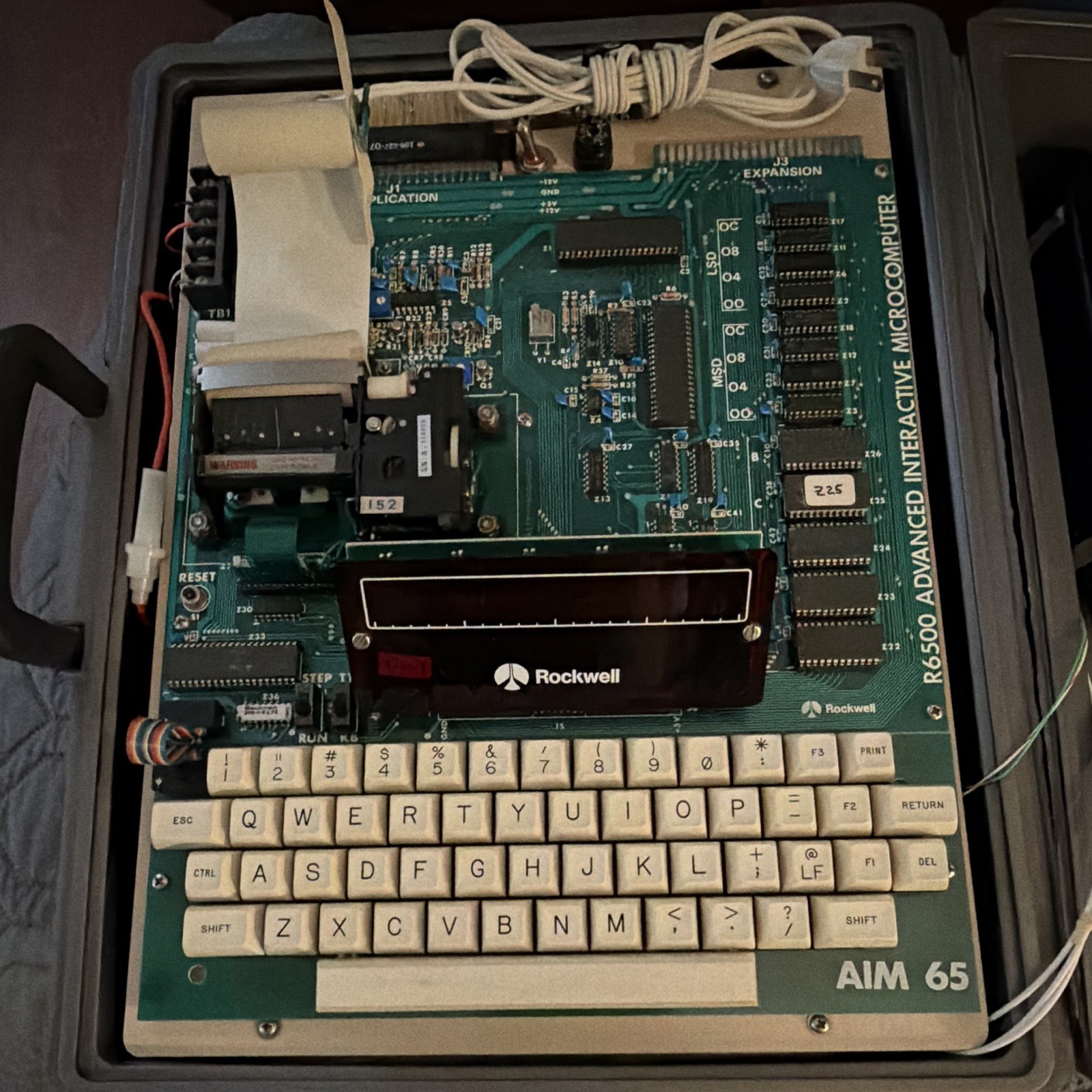 Rockwell AIM 65 Vintage Advanced Interactive Microcomputer w/ Case Cassette