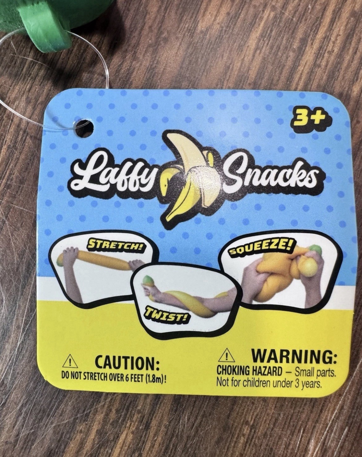 Sunny Days Laffy Snacks Squishy Stretchy Banana Toy 18" new with tags Squeeze