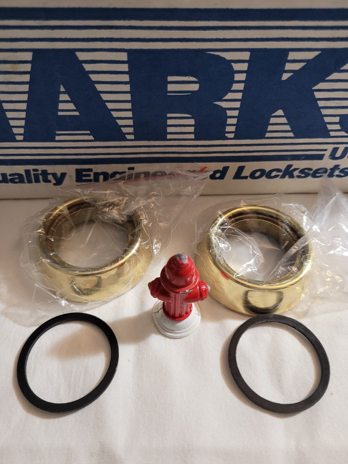 1 pair of  Original Marks Polished Brass Cylinder Collars and spacers 22AC