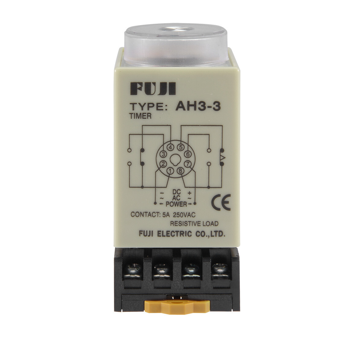 Time Relay 24VAC 10S 8 Terminals Range Adjustable Delay Timer AH3-3 base