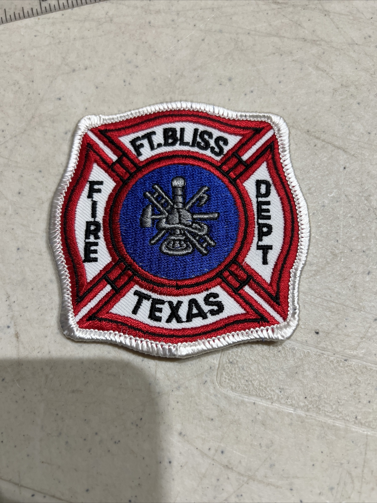 TEXAS - FORT BLISS FIRE DEPARTMENT PATCH, FD 2”x2”