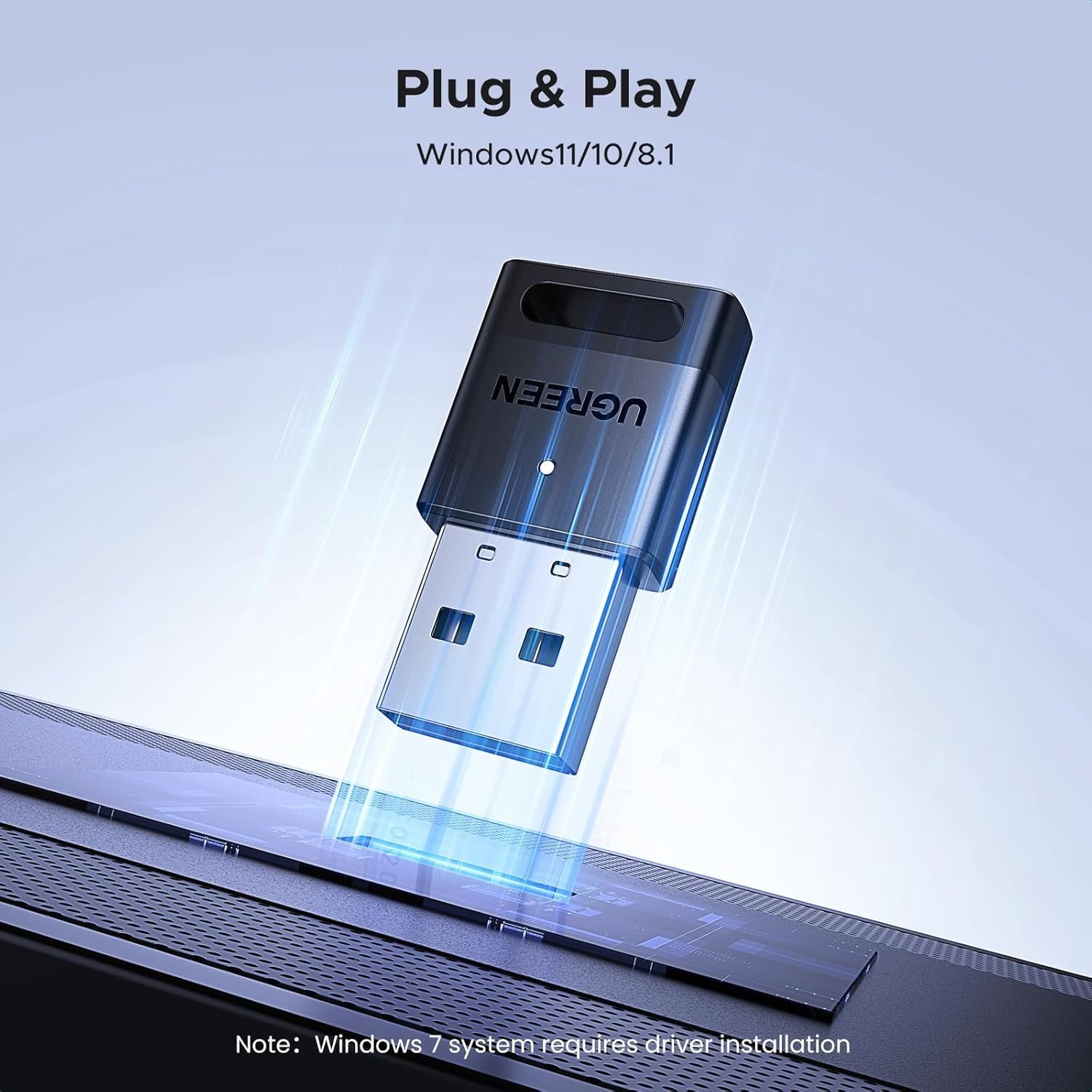UGREEN USB Bluetooth Adapter for PC 5.4 Dongle Receiver EDR & BLE,...