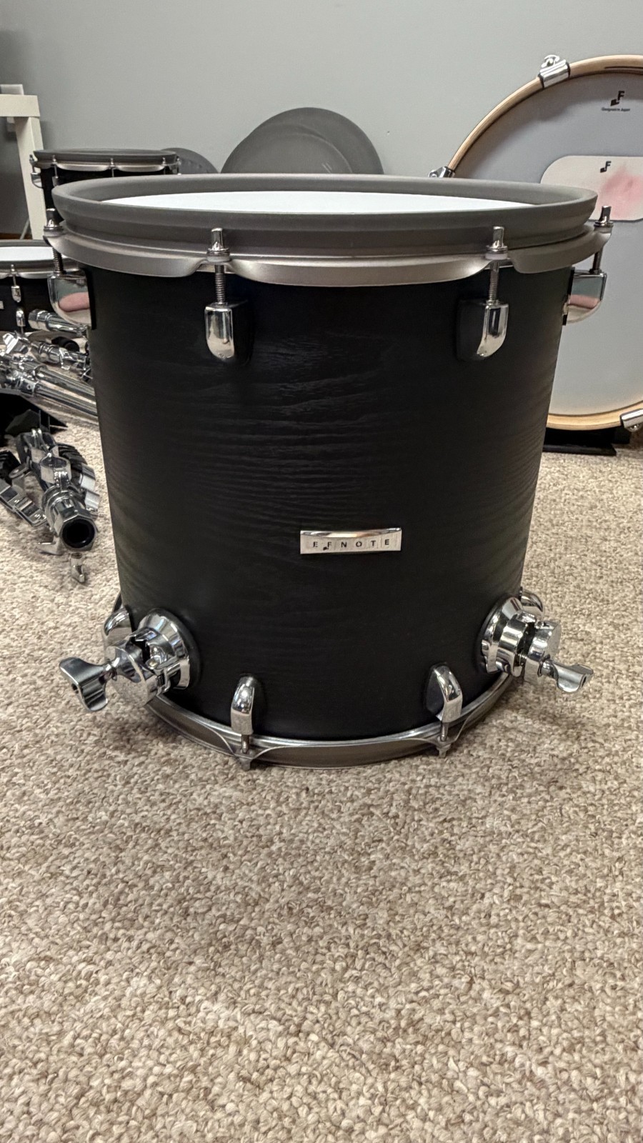 Used - EFNOTE 5X Acoustic Designed Electronic Drum Set Black Oak Wrap