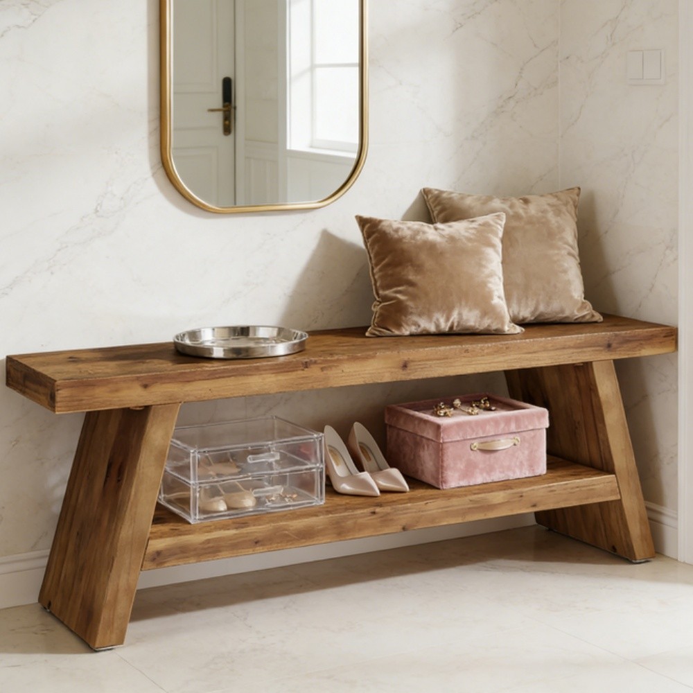 Entryway Bench Shoe Bench Extra Dining Seat Hallway Bed Bench Reading Stool
